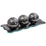Kmwares 12.4 Mosaic Glass Decorative Tray Dish Plate With 3PCS 3". Fixed Price $55.76.