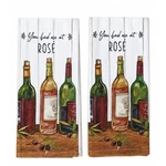 Set Of 2 Tuscan Tour You Had Me Ros Wine Kitchen Tea Towels, Kay Dee Designs. Fixed Price $16.97.