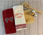 Disney Mickey Minnie Mouse Kiss Cook Embroidered Kitchen Towels Tinkstreasurez. Fixed Price $18.50.