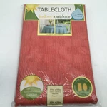 Arlee Home Fashions Indoor Outdoor Tablecloth 60"X44 Oblong Deep Sea Coral New. Fixed Price $19.00.