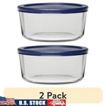Clear Glass Food Storage Bowl 7-CUP Snugfit Lid Microwave Dishwasher Oven Safe. Fixed Price $7.51.