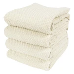 Deluxe Popcorn Terry Kitchen Towels, Cotton Dish Set Of 4, Al.... Fixed Price $32.73.