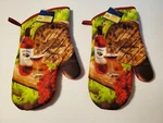 2 New Home Collection Kitchen Oven Mitts Mittens Wine Grapes French Style. Fixed Price $8.99.