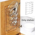 Pot Lid Holder Storage Rack Wall Mounted Pan Cover Organizer Kitchen Accessories. Fixed Price $15.99.
