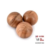 Nirman Decorative Acacia Wood Round Balls Set Of 3 For Christmas. Fixed Price $27.67.