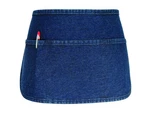 Fame F9RB Rounded Bottom 3 Pocket Waist Apron - Stonewashed Denim (WFA82001SD). Fixed Price $16.15.