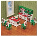 Miniature Holiday Kitchen 6 Pc. Set Hand-painted Ceramic Resin Nwt 2021 Ltd. Ed.. Fixed Price $74.95.