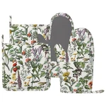 Vintage Botanical Oven Mitts And Pot Holders Set Silicone Heat Resistant Plan.... Fixed Price $29.92.