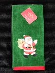 Lenox Kitchen Towels Santa Christmas Toys Green 18X28 Embroidery Red Trim. Fixed Price $29.67.