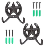 Juxyes Of 2 Cast Iron Lucky Horseshoe Wall Mounted Hook Pack, Star. Fixed Price $23.99.