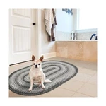 Homespice Graphite Oval Rug 27X45, Rustic Entry Mat And Small Braided.... Fixed Price $162.53.