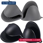 Heat Resistant Mini Oven Gloves - 2 Pairs Silicone Potholders For Kitchen Use. Fixed Price $15.18.