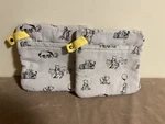Winnie The Pooh Hot Pads Potholders Disney With Snap Hook Gray And Black Set. Fixed Price $5.99.