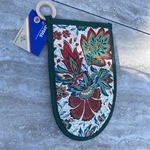 Vintage Stevens Potholder Oven Mitt New Stock Green Floral 1988 Paisley. Fixed Price $7.99.