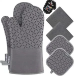 Kegouu Oven Mitts And Pot Holders 6PCS Set, Kitchen Glove High Heat Resista. Fixed Price $39.99.