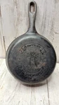 American Cookware Liberty Bell Cast Iron Skillet Frying Pan Unrestored Vintage. Fixed Price $49.95.