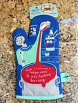Blue Q Funny Novelty 100% Cotton Super Insulated Oven Mitt New Nwt Kitchen Glove. Fixed Price $6.95.