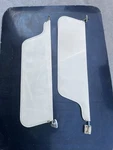1975-1991 Ford Econoline Van Sun Visor Set White Cream & Holder Bracket. Fixed Price $98.00.