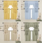 Country Farmhouse Solid Colored Kitchen Curtain Tier/swag Set - Assorted Colors. Fixed Price $17.99.