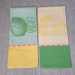 Williams-sonoma Tea Towel Kitchen Green Yellow Lemon Lime Cotton Russia Rare. Fixed Price $34.99.