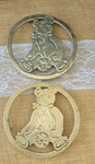 Vintage Brass Trivet, Teddy Bear W/ball Round Pot Or Plant Set Of 2. Fixed Price $25.99.