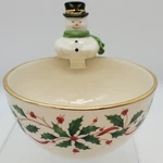 Lenox Holiday Snowman Figural Bowl - 5.5". Fixed Price $19.95.
