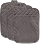 Dii Heat Resistant Quilted Cotton Pot Holder Set, Designed With Space Gray. Fixed Price $17.02.