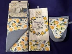Kay Dee Designs "zest Of Honey" Countertop Drying Mat, Tea Towel, Oven Mitt--new. Fixed Price $17.99.