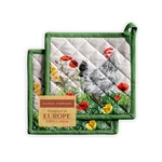 Maison D' Hermine Set 100% Cotton Heat Resistant 8" X .... Fixed Price $39.80.