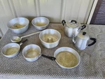 Vintage Creative Playthings Kitchen Set Coffee Maker Aluminum Toys Bean Pot. Fixed Price $32.95.
