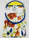Fiesta Ware Kitchen Towel Pot Holder Oven Mitt 3 Pc Set Floral Poppies Nwt. Fixed Price $28.49.
