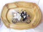 Jennifer Garant French Fat Chef Waiter Tam San Designs Bicycle Serving Tray. Fixed Price $19.99.