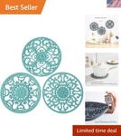 Extra Thick Silicone Trivet Mat For Hot Dishes, Pots And Pans, Holder.... Fixed Price $33.17.