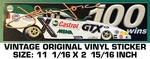 John Force 100 Wins Castrol Gtx - Vintage Original Decal Sticker Drag Nhra. Fixed Price $10.12.