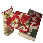 Christmas Kitchen Dish Towel Pot Holder Oven Mitt Set 3 Michal Design Works. Fixed Price $19.99.