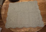Longaberger Khaki Check Table Runner/centerpiece Square Fabric Euc. Fixed Price $24.00.