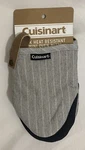 Cuisinart Silicone Non Slip Heat Resistant Mini Oven Mitts Gray/white Stripe New. Fixed Price $19.99.