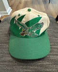 Vintagle Philadelphia Eagles Sharktooth Logo Athletic Pro Line Snapback Hat. Fixed Price $200.00.