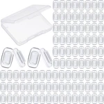 50 Pairs Silicone Anti-slip Push In Rectangle Nose Pads For Eyeglasses. Fixed Price $11.10.