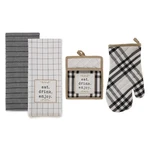 Dii Home Sweet Farmhouse Kitchen Potholder/oven Mitt/dishtowel Set, Black. Fixed Price $28.34.