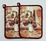 Set Of 2 Wine Lovers' Toscana Potholders, By Kay Dee Designs. Fixed Price $6.99.