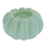 Boston International - Lustrous Pumpkin Tealight Holder Aqua. Fixed Price $13.95.
