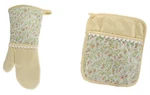 Oven Mitt And Potholder Set Laura Ashley Floral Yellow. Fixed Price $19.99.