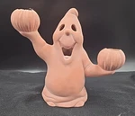 Halloween Ghost Candle Holder Vtg Pottery Decor Judd-miller & Co.. Fixed Price $18.99.