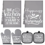 6 Pcs Kitchen Decor Accessories Farmhouse Towels Pot Holders Oven Mitts S.... Fixed Price $22.81.