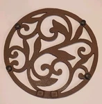 Comfify Decorative Floral/scroll Cast Iron Trivet, Rust Brown, 7.7" Round -w. Fixed Price $8.97.