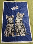 Cat Kitten Unused Irish Linen Vintage Tea Towel Wall Hanging Ulster Mid Century. Fixed Price $49.99.