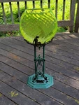 Vintage Rare Uranium Fish Bowl W/ Art Deco Stand. Fixed Price $4500.00.