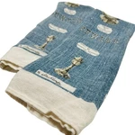 Kay Dee Vtg 1950S Mcm Hand Printed Linen Tea Towel Set American Pewter Kitchen. Fixed Price $21.75.