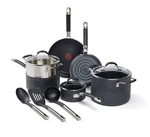 T-fal Stone Force Platinum Non Stick Cookware Set 12 Piece, Oven Black. Fixed Price $99.99.
